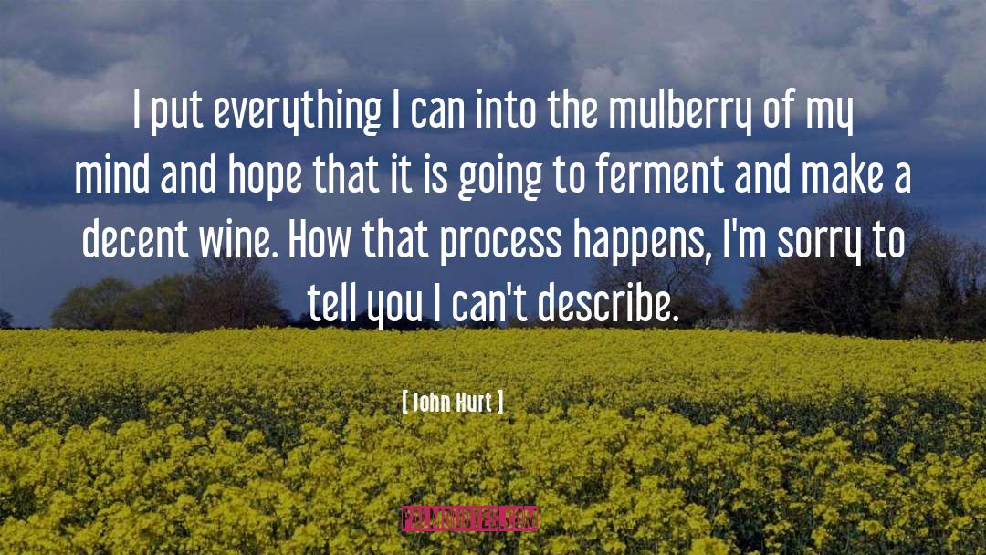 Mulberry quotes by John Hurt