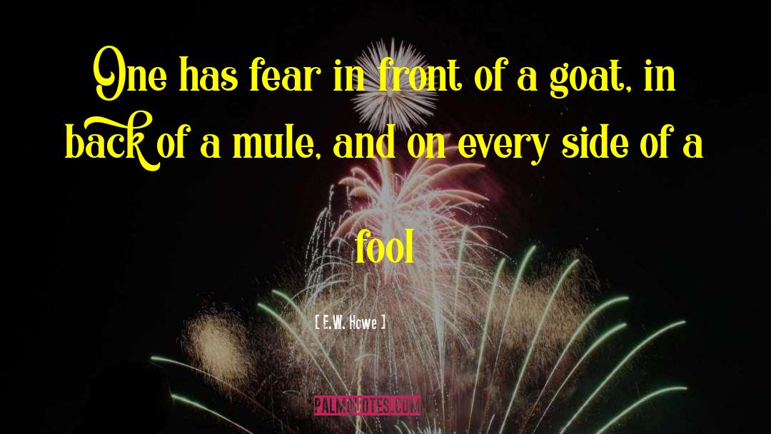 Mules quotes by E.W. Howe
