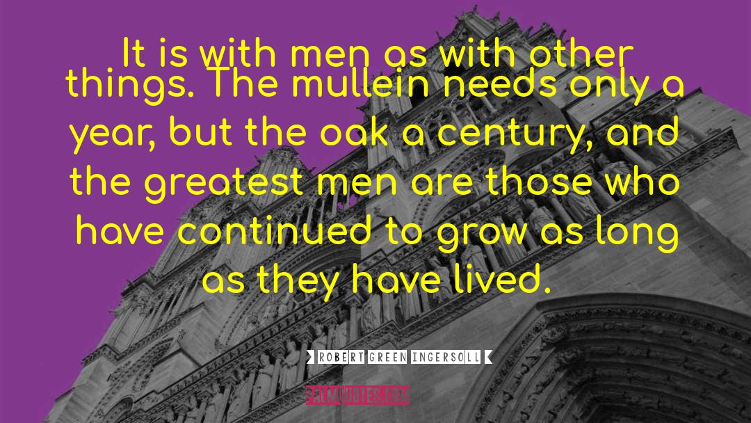 Mullein quotes by Robert Green Ingersoll