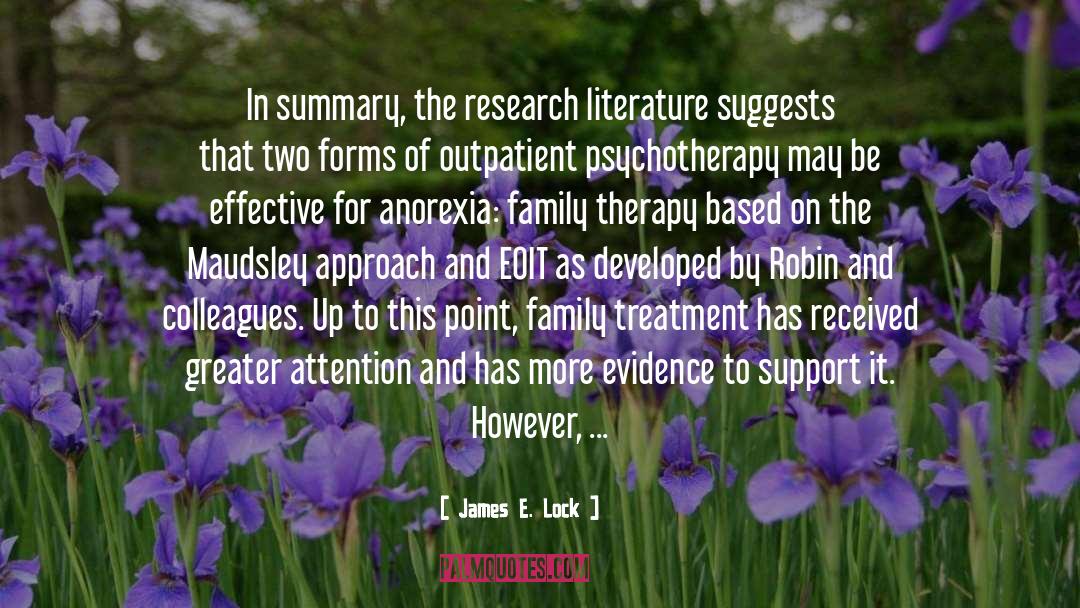 Multimodal Therapy quotes by James E. Lock