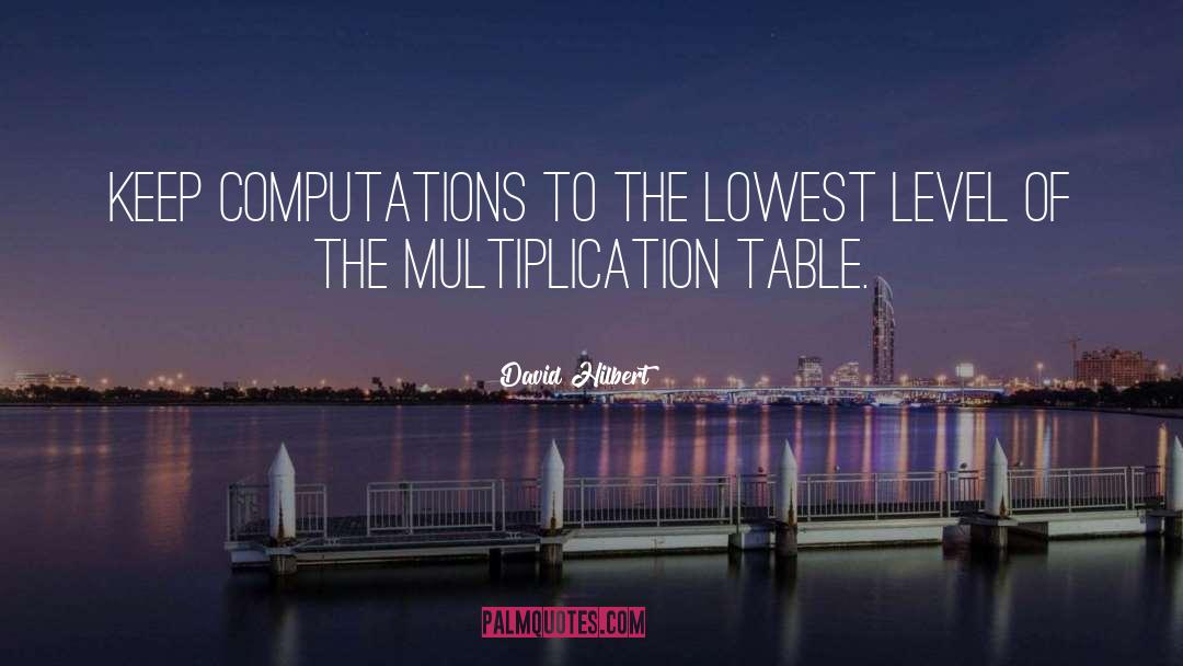 Multiplication quotes by David Hilbert