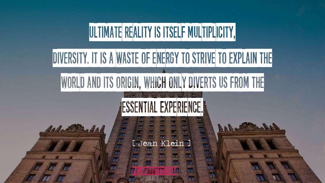 Multiplicity quotes by Jean Klein
