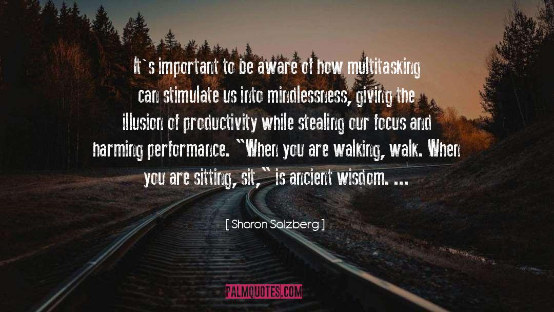 Multitasking quotes by Sharon Salzberg