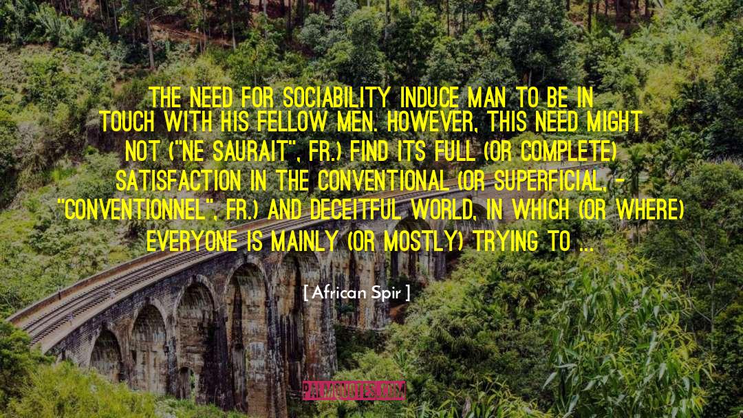 Mundugumor Society quotes by African Spir