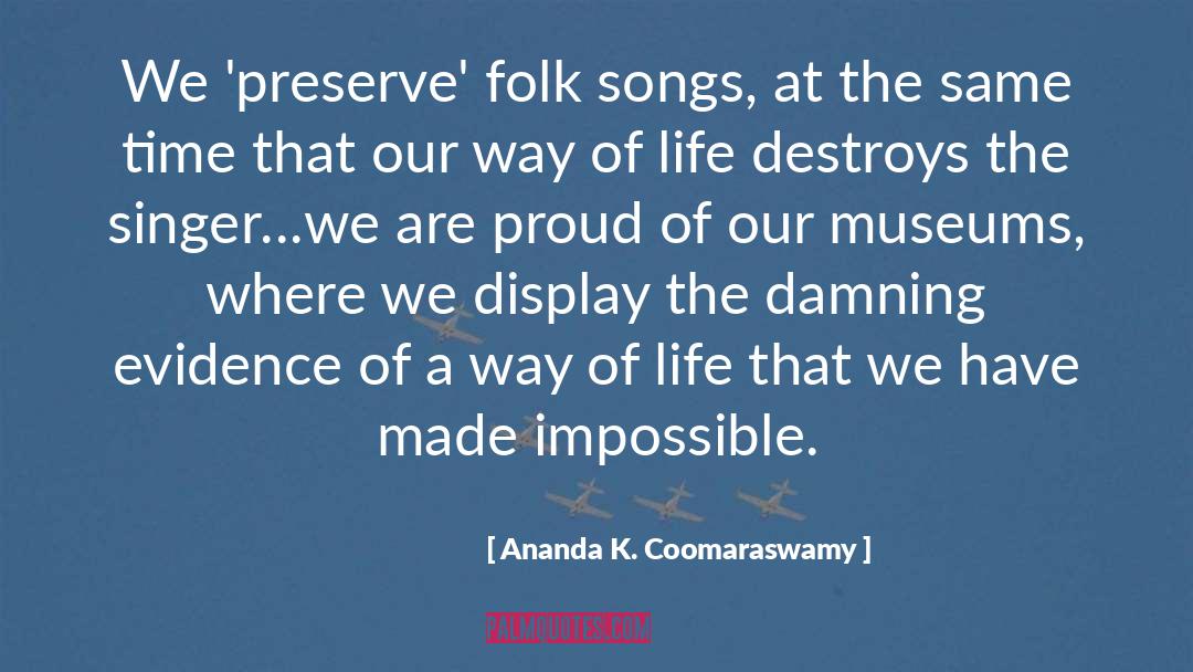 Museums quotes by Ananda K. Coomaraswamy