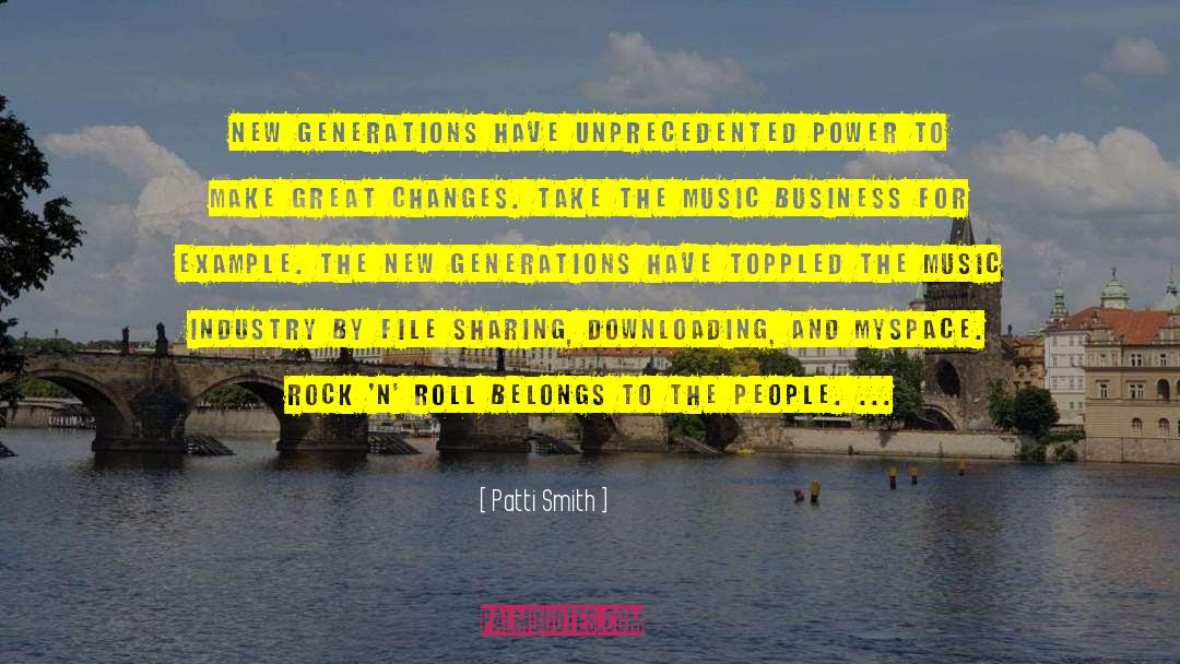Music Generations quotes by Patti Smith