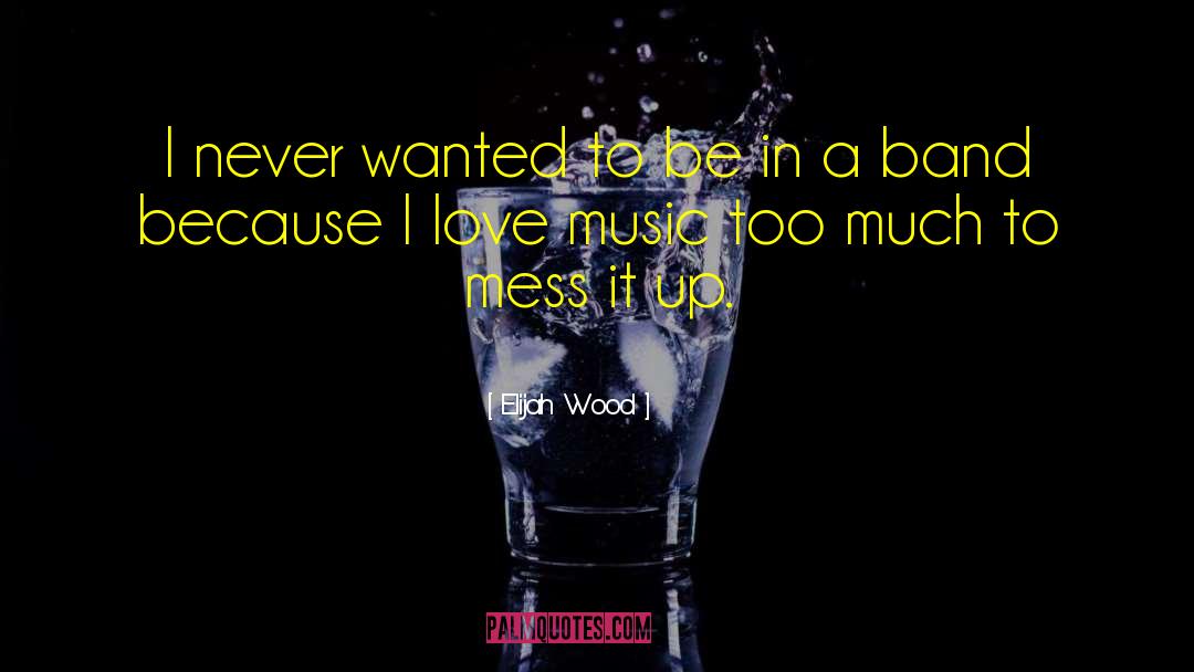 Music Love quotes by Elijah Wood