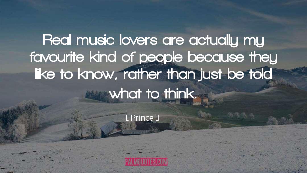 Music Lovers quotes by Prince