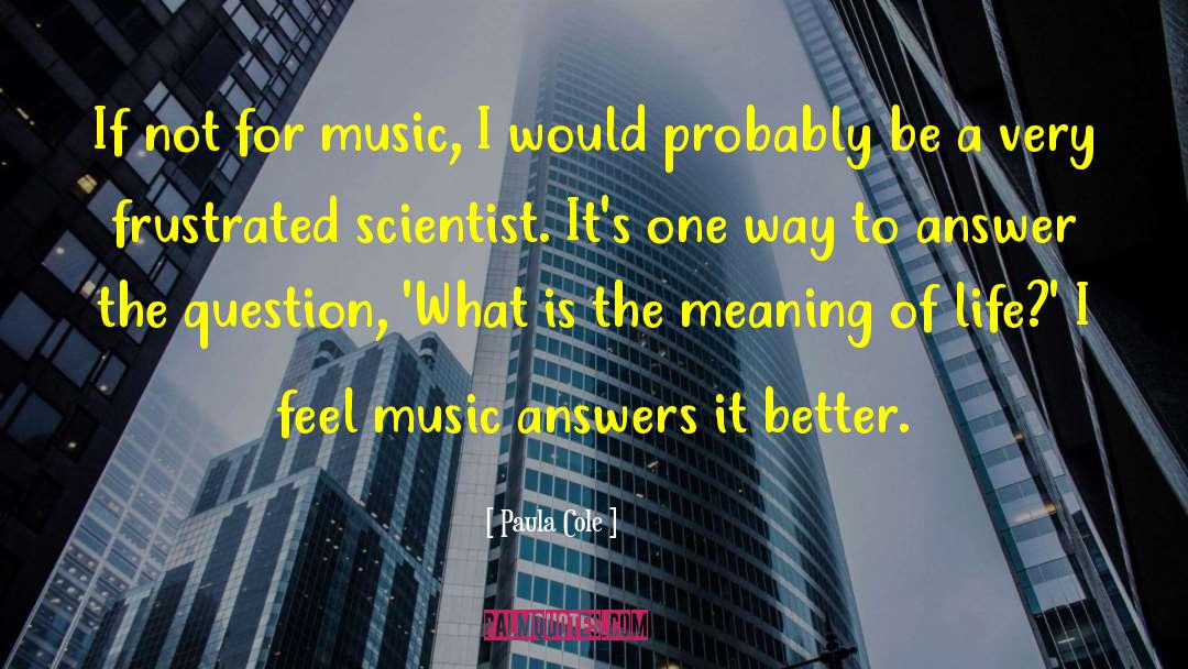 Music Meaning quotes by Paula Cole