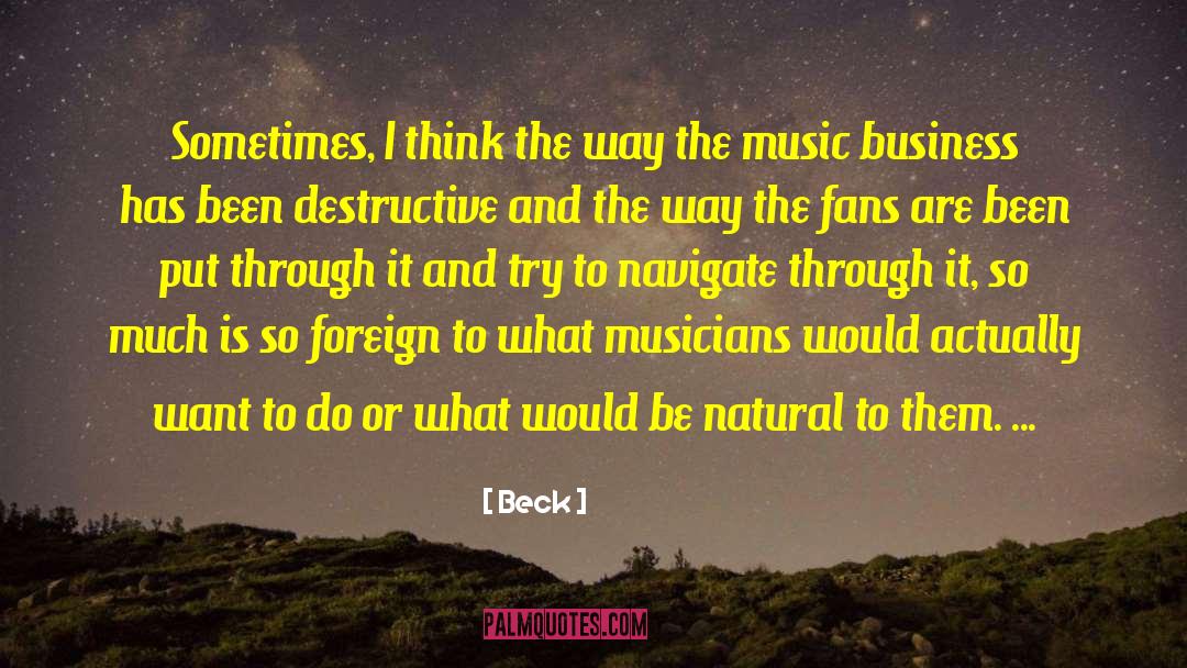 Music Scene quotes by Beck