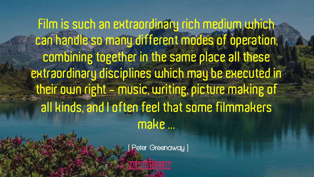 Music Writing quotes by Peter Greenaway