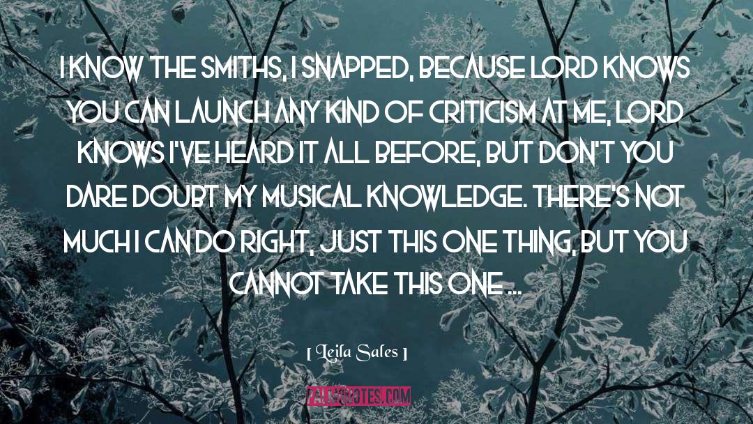 Musical Knowledge quotes by Leila Sales