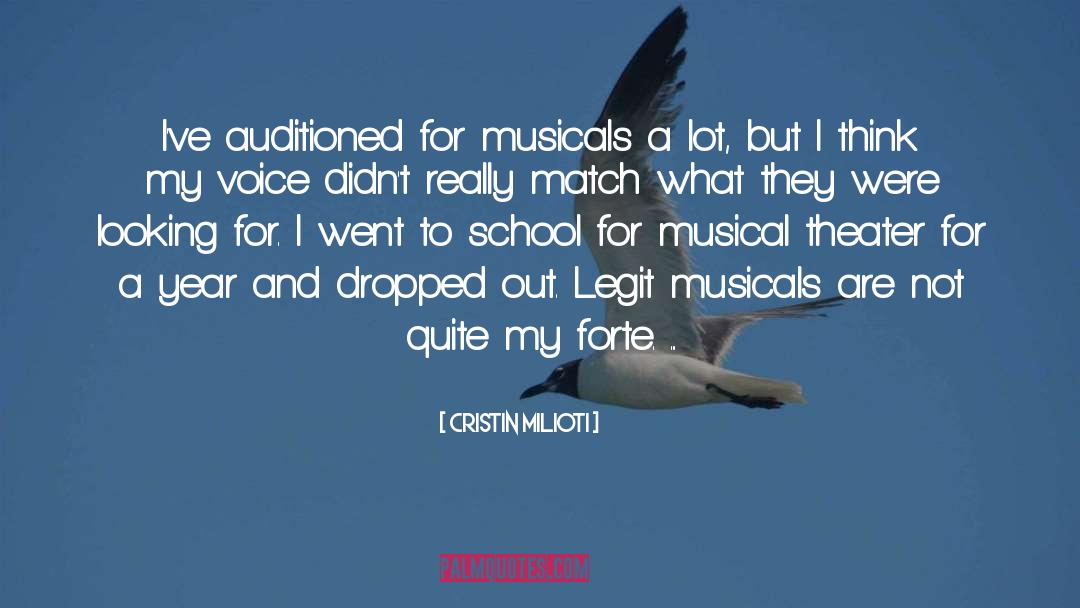 Musical Theater quotes by Cristin Milioti