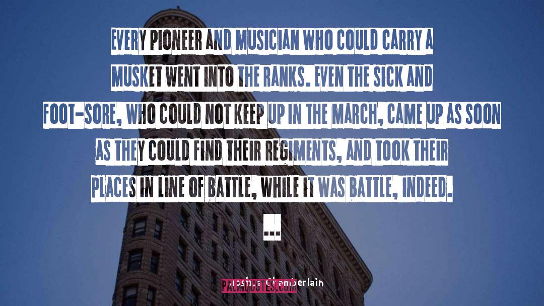 Musician quotes by Joshua Chamberlain