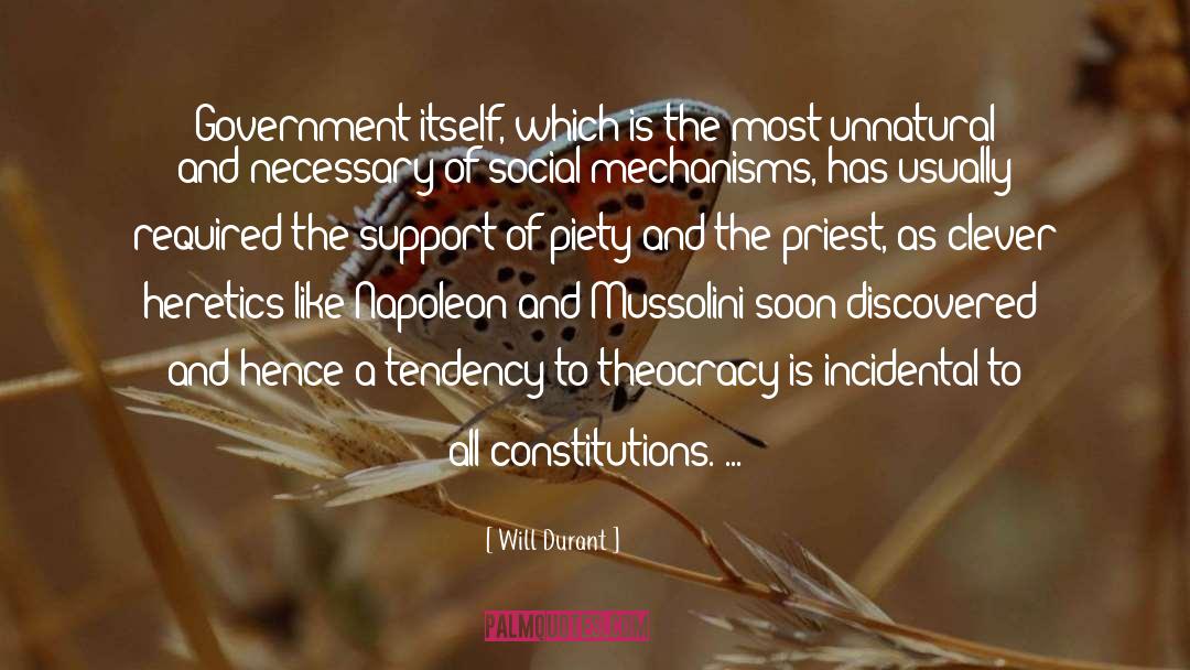 Mussolini quotes by Will Durant