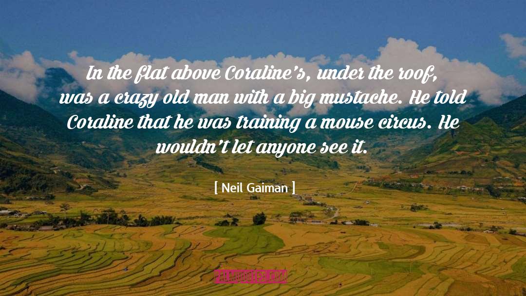 Mustache quotes by Neil Gaiman