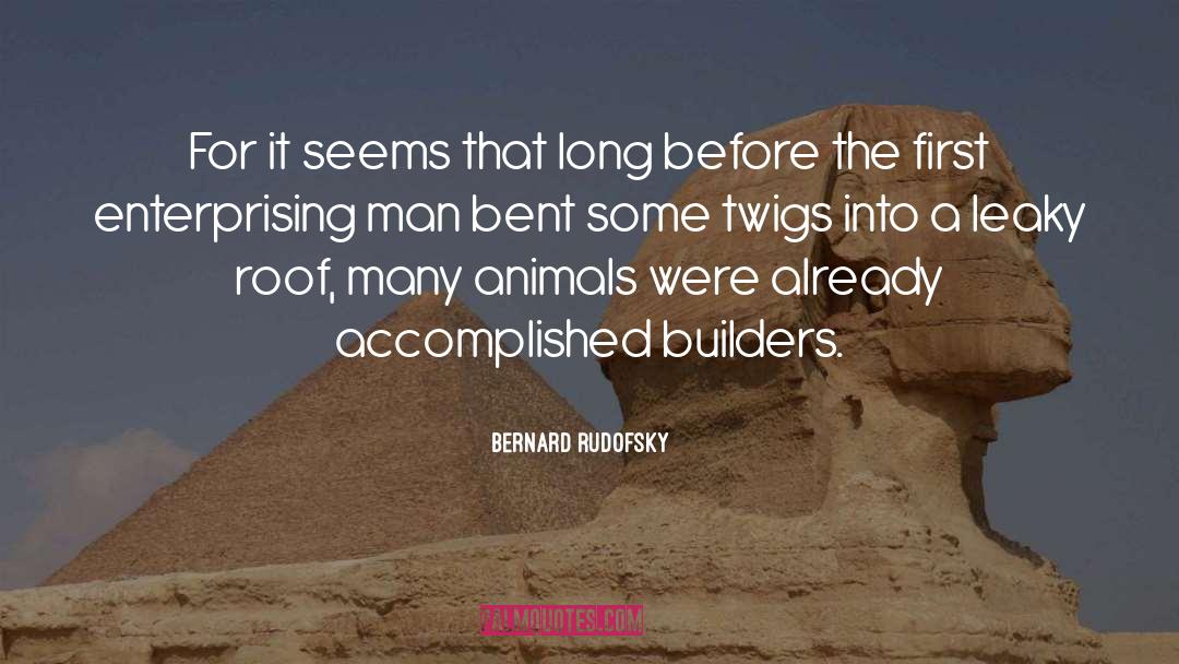 Mustin Builders quotes by Bernard Rudofsky