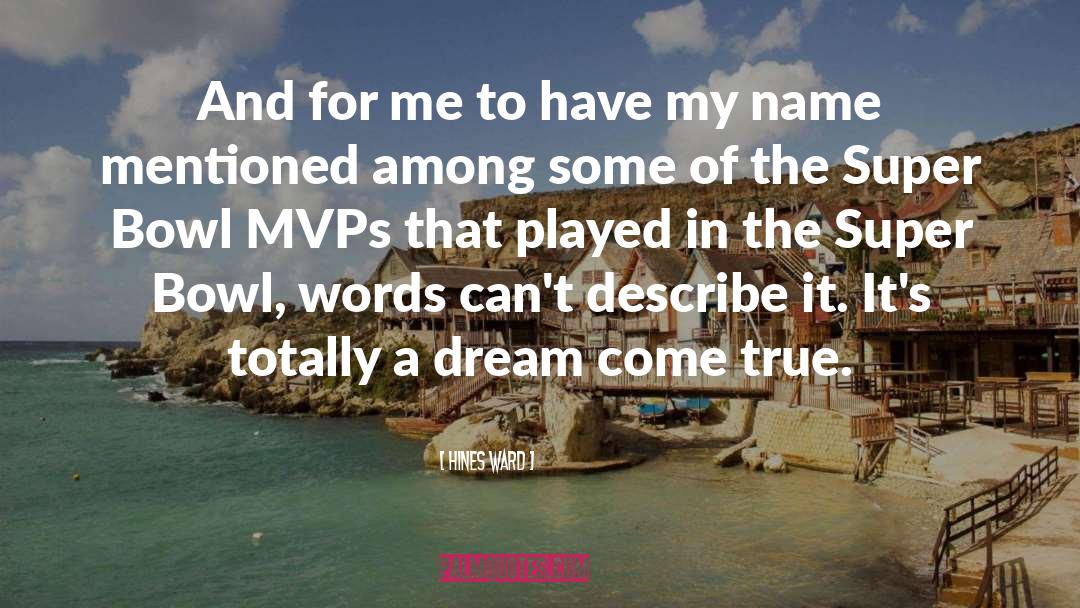 Mvp quotes by Hines Ward