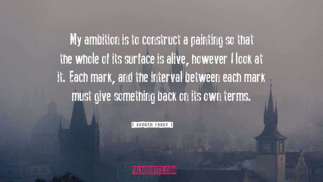 My Ambition quotes by Andrew Forge