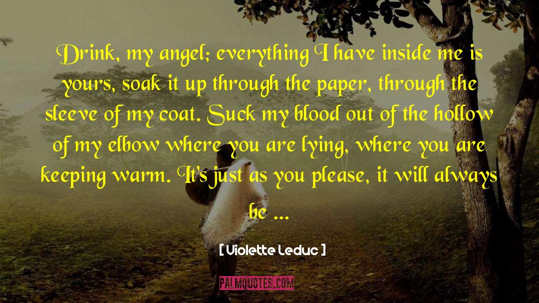 My Angel quotes by Violette Leduc