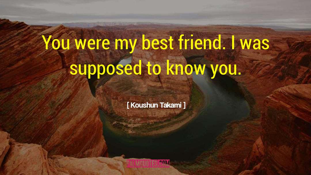 My Best Friend quotes by Koushun Takami