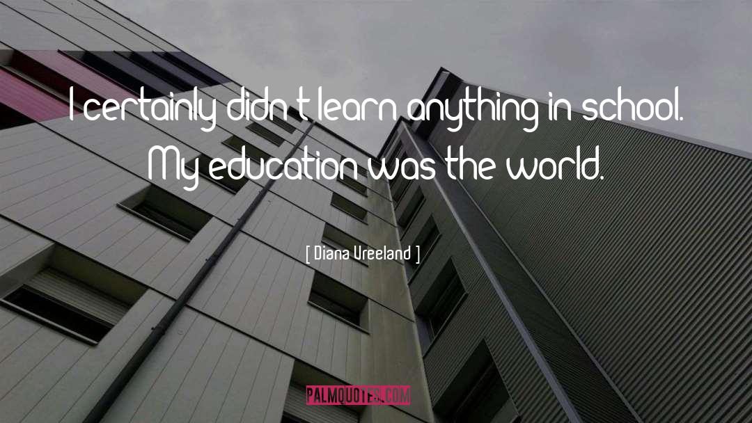 My Education quotes by Diana Vreeland