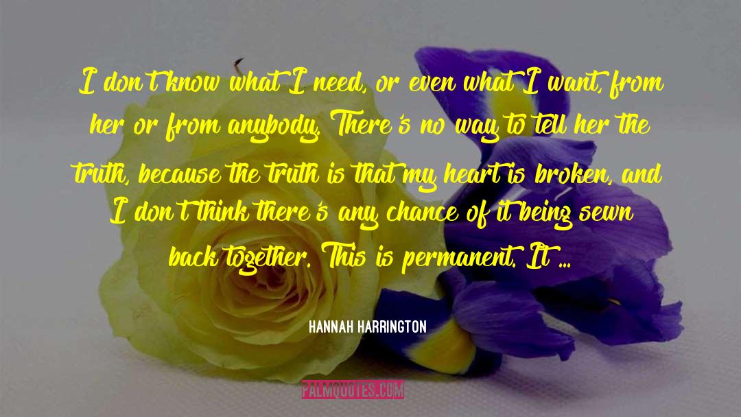 My Heart Is Broken quotes by Hannah Harrington