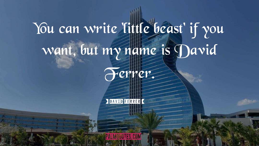 My Name Is quotes by David Ferrer