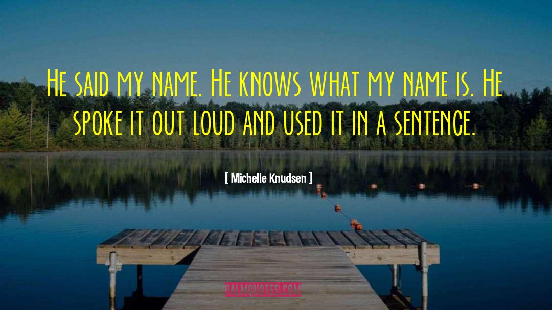 My Name Is quotes by Michelle Knudsen