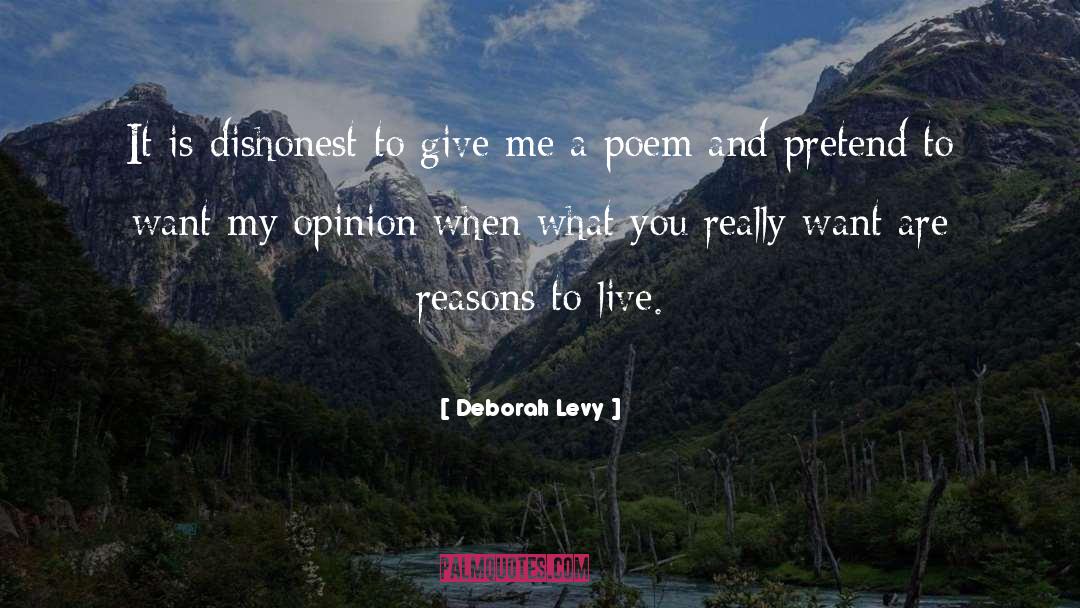 My Opinion quotes by Deborah Levy