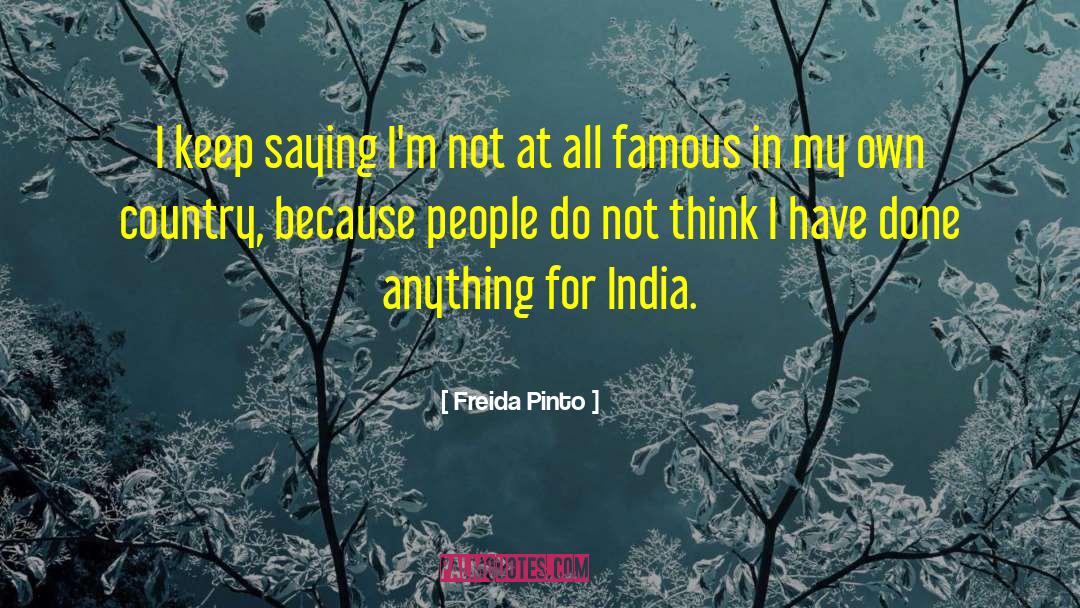 My Own Country quotes by Freida Pinto