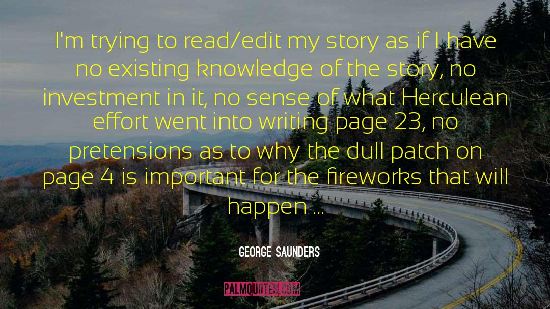 My Story quotes by George Saunders