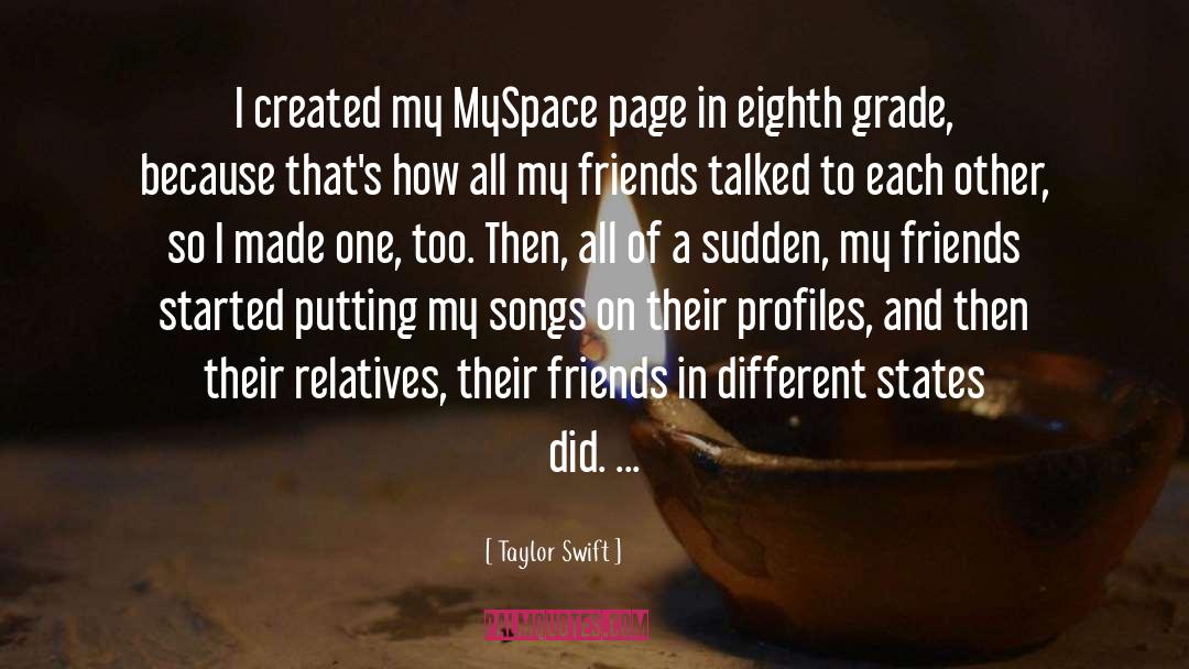 Myspace quotes by Taylor Swift