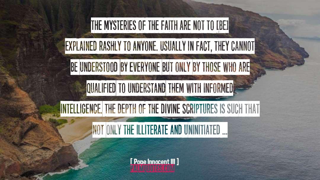 Mysteries Cozy quotes by Pope Innocent III