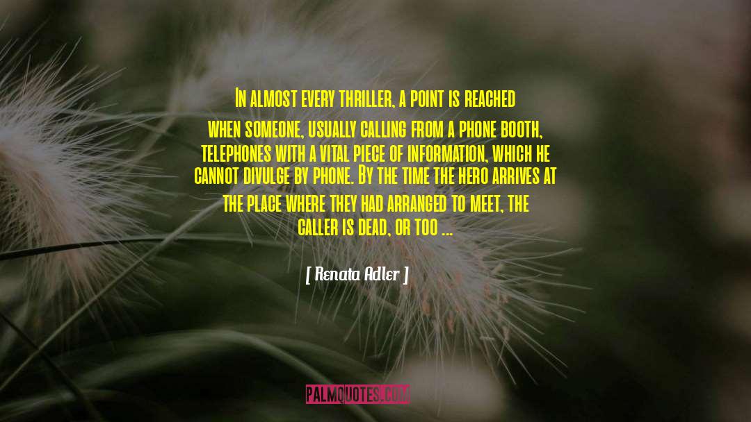 Mystery And Thriller Books quotes by Renata Adler