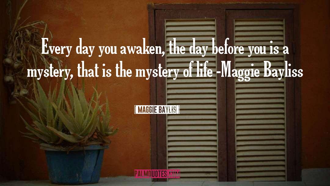 Mystery Of Life quotes by Maggie Baylis