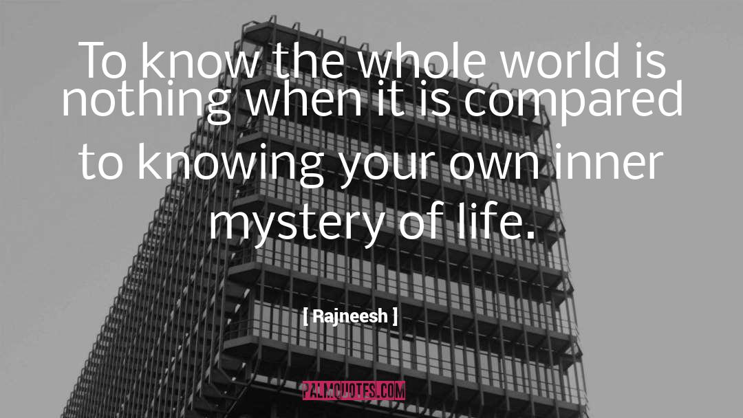 Mystery Of Life quotes by Rajneesh