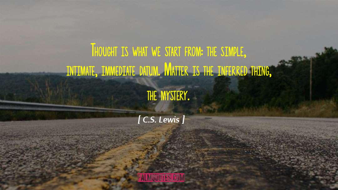 Mystery Omniscience quotes by C.S. Lewis