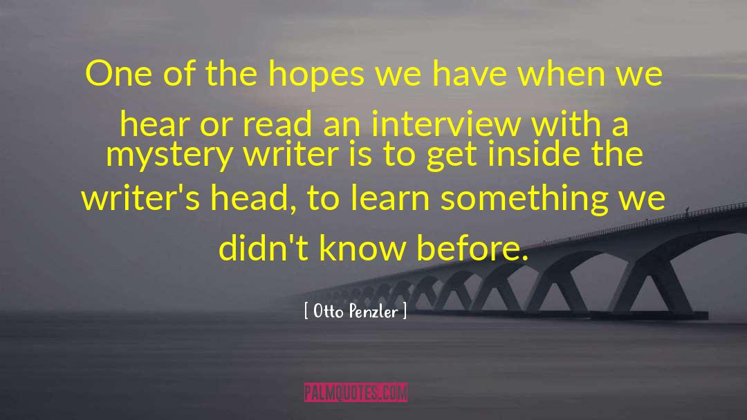 Mystery Writer quotes by Otto Penzler