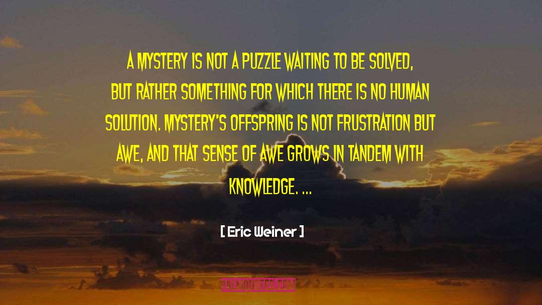 Mysterys quotes by Eric Weiner