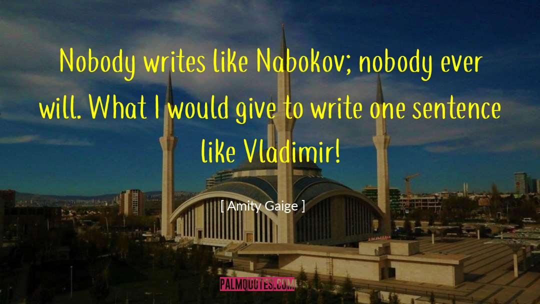 Nabokov quotes by Amity Gaige