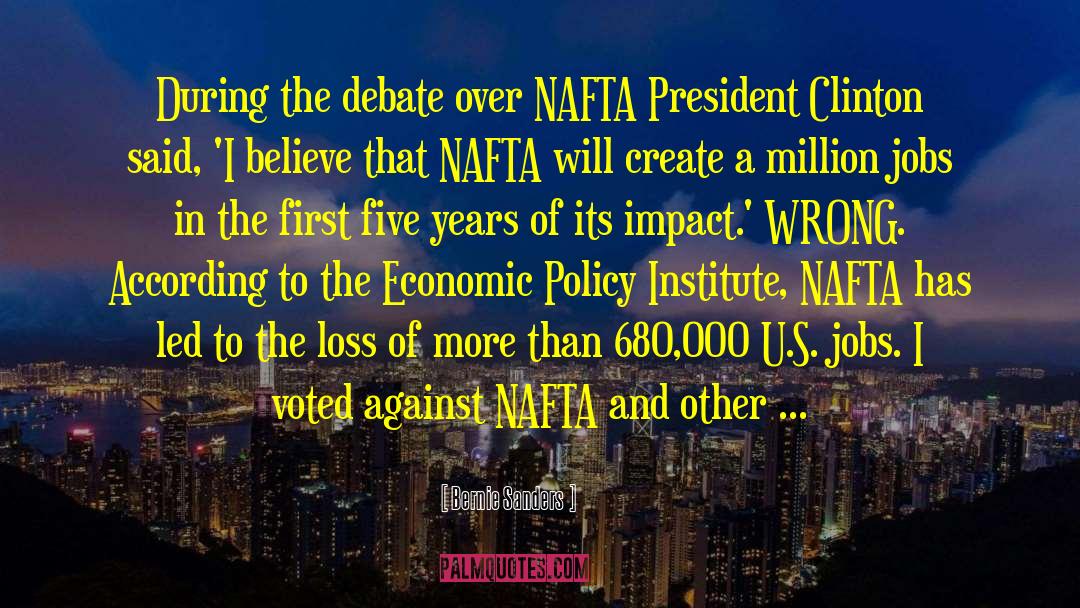 Nafta quotes by Bernie Sanders