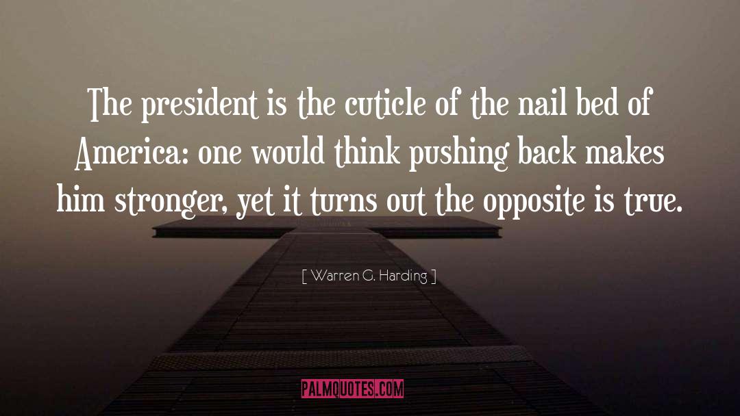 Nail quotes by Warren G. Harding