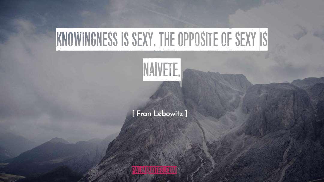 Naivete quotes by Fran Lebowitz