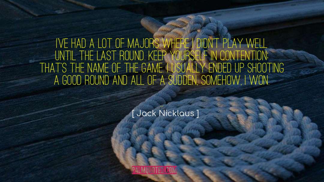 Name Of The Game quotes by Jack Nicklaus