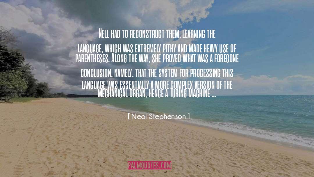 Namely quotes by Neal Stephenson