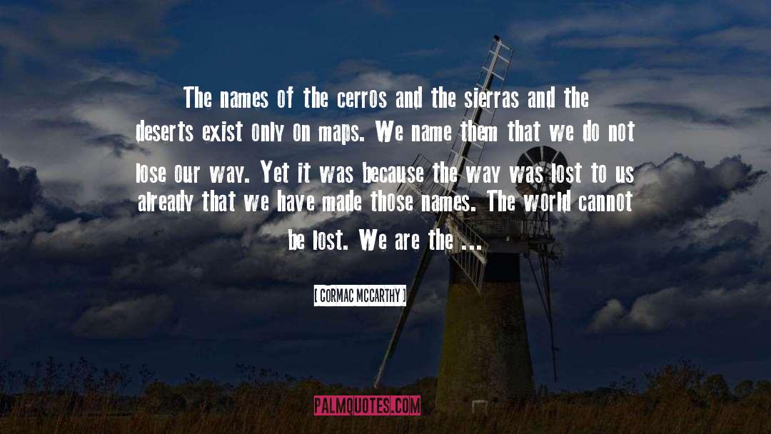 Names quotes by Cormac McCarthy