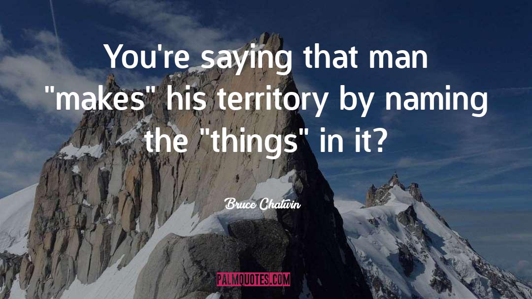 Naming Of Things quotes by Bruce Chatwin
