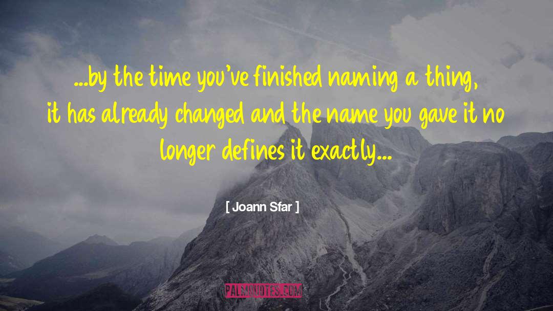 Naming quotes by Joann Sfar