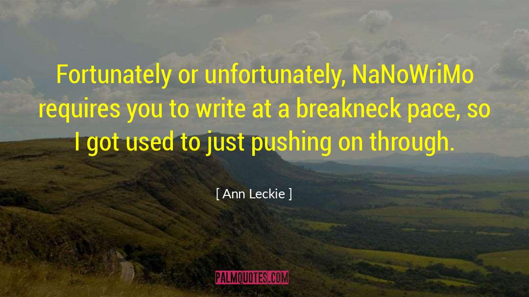 Nanowrimo quotes by Ann Leckie
